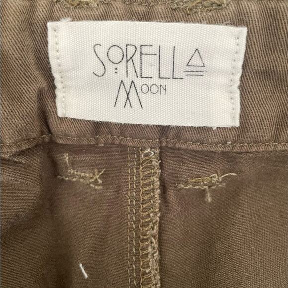 Y2K Sorella Moon Women Cotton Cargo Jogger Pants M Khaki Utility Gorp Streetwear - Picture 2 of 11